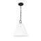 Z-Lite Alaric 1 Light Pendant, 14in. W x 15in. H, Matte Black 3042P14-MB - alternate 2